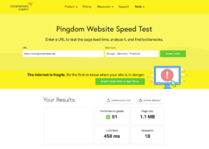 pagespeed pingdom cologne kettlebell de